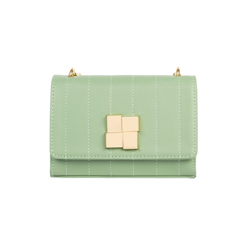 Mint Stitched Casual Clutch