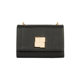 Black Stitched Casual Clutch