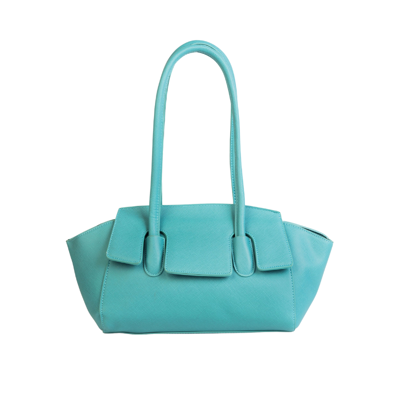 Turquoise Structured Handbag