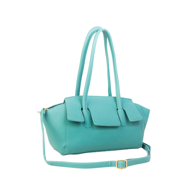 Turquoise Structured Handbag
