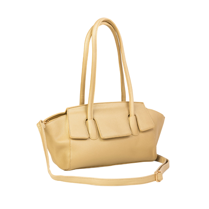 Golden Structured Handbag