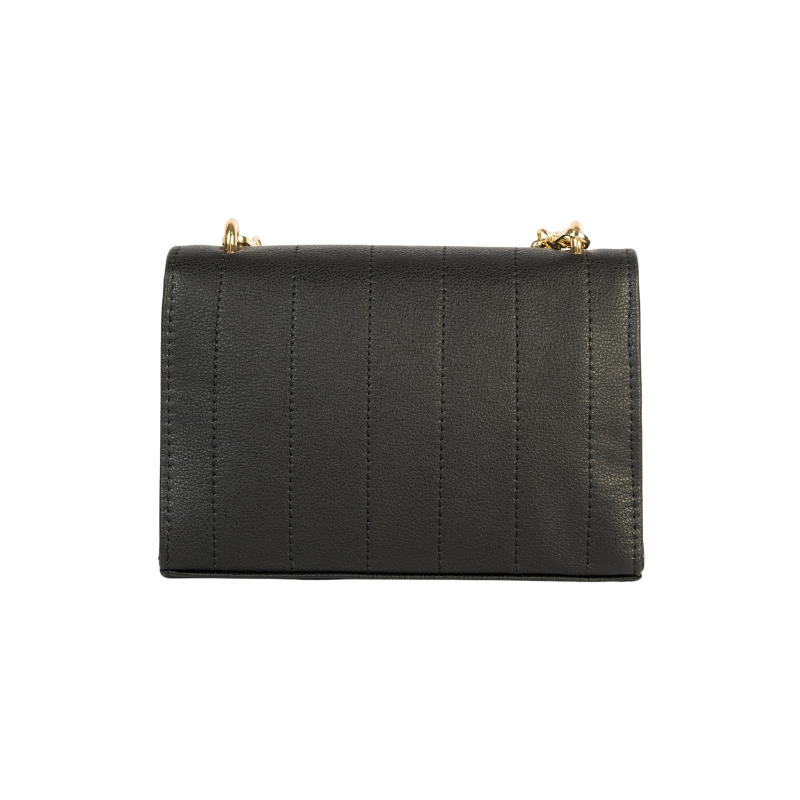 Black Stitched Casual Clutch
